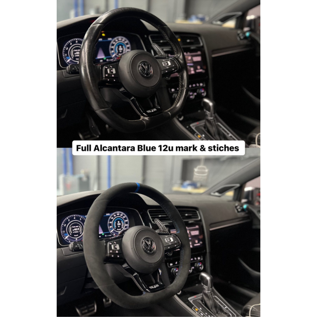 Stuurwiel bekleed in volledig alcantara